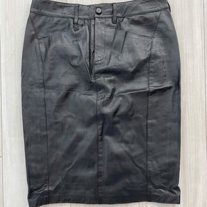 Ralph Lauren Leather Skirt Black Size 6